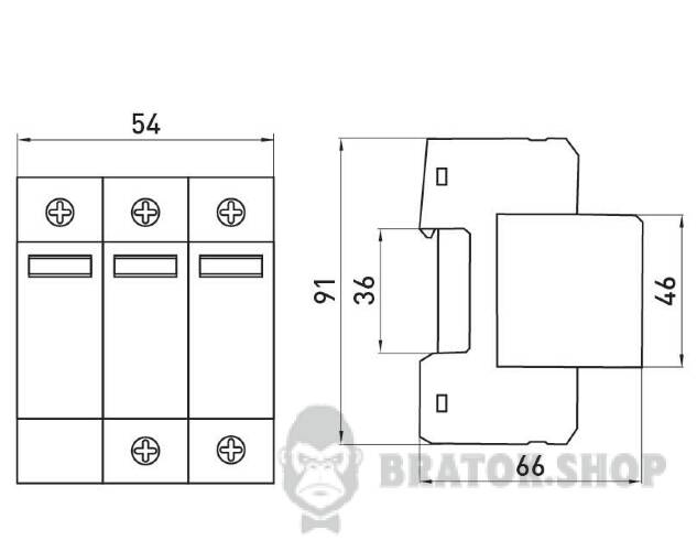 Пристрій для захисту від імпульсних перенапруг e.pro.spd.3D.275 3P, клас D p076011 у Києві