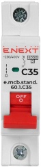 Модульний автоматичний вимикач e.mcb.stand.60.1.C35, 1р, 35А, C, 6кА