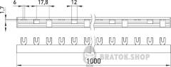 Шина з'єднувальна e.bc.u.stand.3.100 вилочного U-типу 3р, 100А