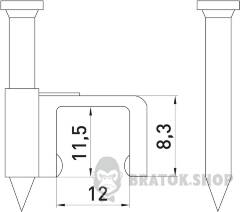 Скоба плоская e.fcc.stand.12 (100шт)