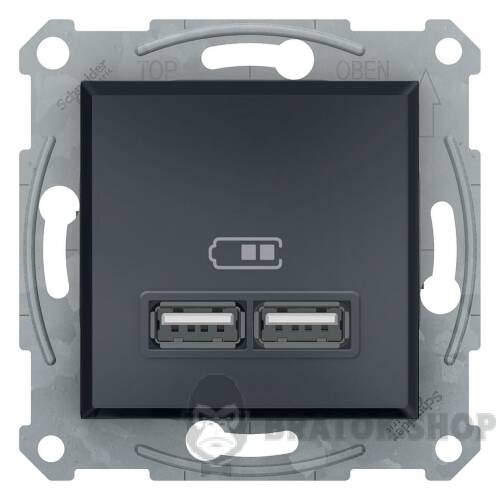 USB РОЗЕТКА 2,1A АНТРАЦИТ ASFORA EPH2700271 у Києві