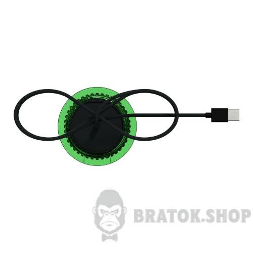 Unica system+, Настільний блок XS, бездротовий зарядний пристрій, антрацит INS44010