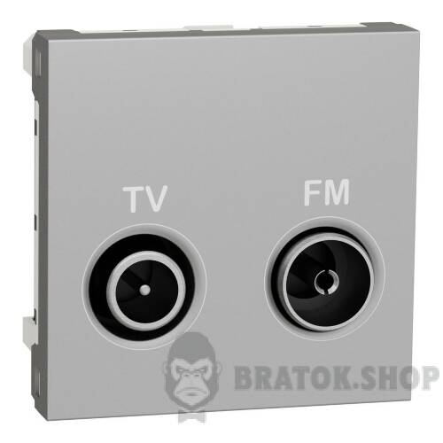 Розетка TV R один, 2 модуля алюм NU345130 в Киеве
