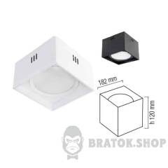 Светильник точечный накладной 15W 4200K квадратный черный Horoz Electric SANDRA-SQ15/L
