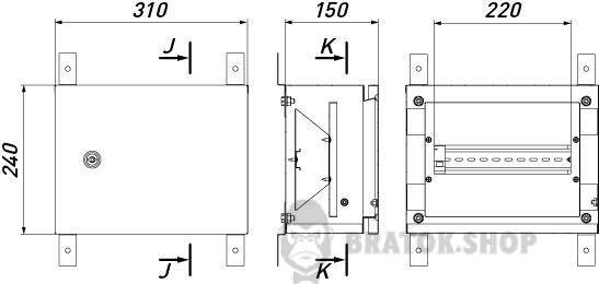 Корпус металлический e.mbox.pro.n.12 IP54 навесной на 12 модулей  p0100215 в Киеве