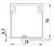 Короб пластиковий e.trunking.stand.16.16, 16х16мм, 2м у Сумах