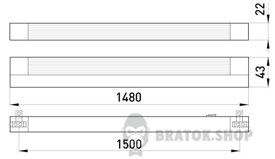 Светильник люминесцентный e.lum.ch.1301.1.35 с электронным балластом с лампой Т5 l001052 в Киеве
