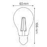 Лампа светодиодная филаментная LED E27 A60 8W 2700K Horoz Electric FILAMENT GLOBE (001-015-0008-010) в Сумах