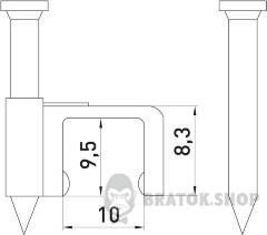 Скоба плоская e.fcc.stand.10 (100шт)