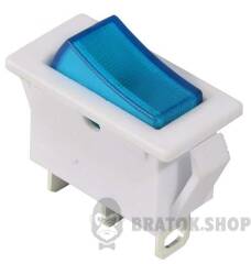 KCD3-101N-13 BL/WH 220V Переключатель 1 клав. синий с подсветкой