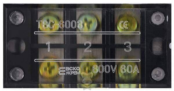 Клемна колодка прохідна 60A/3 АСКО-Укрем TB6003 A0130050022