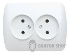 Розетка e.install.stand.810D без з/к подвійна