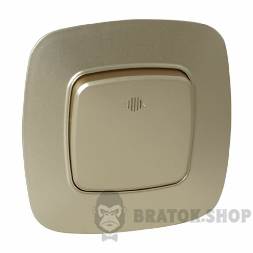 Выключатель 1-клавишный Horoz Electric Ela с подсветкой золото (112-007-0003-030) в Сумах
