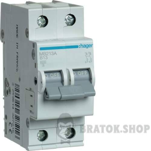 Автоматический выключатель 2P 13A B 6kA Hager MB213A