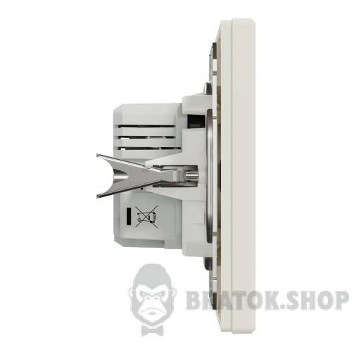 USB розетка тип А+С 2,4 А або 2 х 1,2 А кремовий Asfora EPH2700323 у Києві