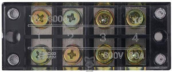 Клемна колодка прохідна 60A/4 АСКО-Укрем TB6004 A0130050023