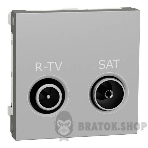 Розетка R-TV SAT одинарна, 2 модулі алюміній NU345430 в Киеве