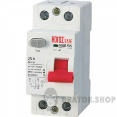 Устройство защитного отключения (УЗО) 2Р Horoz Electric SAFE 