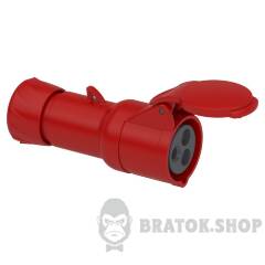 КАБ.РОЗЕТКА PRATIKA, КОНЕКТОР 16A IP44