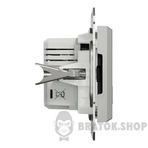 USB розетка тип А+С 2,4 А або 2 х 1,2 А алюміній Asfora EPH2700361 у Києві