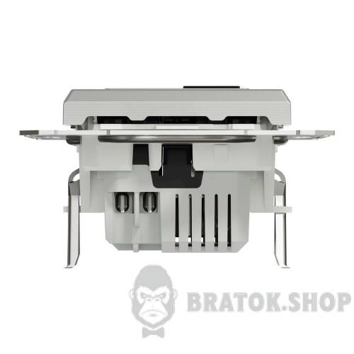 USB розетка тип А+С 2,4 А або 2 х 1,2 А алюміній Asfora EPH2700361 у Києві