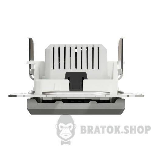 USB розетка тип А+С 2,4 А або 2 х 1,2 А алюміній Asfora EPH2700361 у Києві