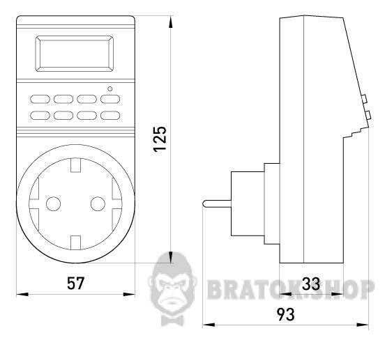 Реле часу електронне розеточне e.control.t14 i0310021