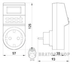 Реле времени электронное розеточное e.control.t14