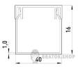 Короб пластиковий e.trunking.stand.40.16, 40х16мм, 2м в Сумах