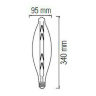 Лампа світлодіодна філаментна LED E27 8W 2200K Horoz Electric ELLIPTIC (001-054-0008-010) у Сумах