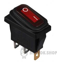 KCD3-101NW R/B 220V Переключатель 1 клав.