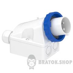 ВИЛКА PK НАСТЕН.З КОР 16А 2Р+Е 250В IP67