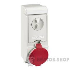 Unika interlocked socket - 32 A - 3P + N + E - 380...415 V AC - IP44 - wall