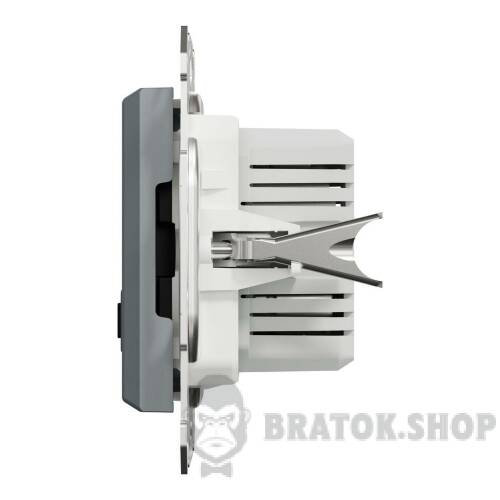 USB розетка тип А+С 2,4 А або 2 х 1,2 А сталь Asfora EPH2700362 у Києві