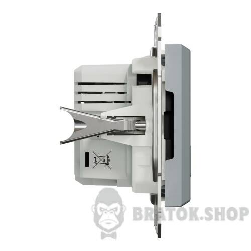 USB розетка тип А+С 2,4 А або 2 х 1,2 А сталь Asfora EPH2700362 у Києві