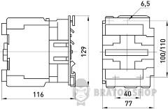 Контактор e.pro.ukc.3.50.230.1NO+1NC 50А, 230В, 1NO+1NC
