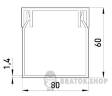 Короб пластиковий e.trunking.stand.80.60, 80х60мм, 2м в Сумах
