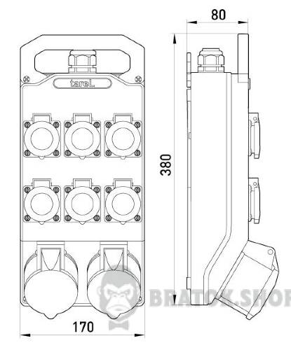 Монтажный набор 32A 3P+N+Z 400V, 16A 3P+N+Z 400V, 6x16A 2P+Z 250V 341 в Киеве