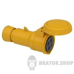PratiKa wander socket - straight - 16 A - 3P + E - 100...130 V AC - IP67