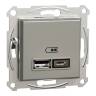 USB розетка тип А+С 2,4 А або 2 х 1,2 А бронза Asfora EPH2700369 у Києві