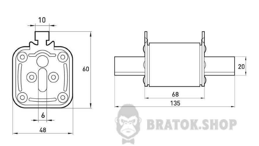 Предохранитель плавкий e.fuse.NT1.250, габарит 1, 250А. i0760059 в Киеве