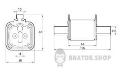 Запобіжник плавкий e.fuse.NT1.250, габарит 1, 250А