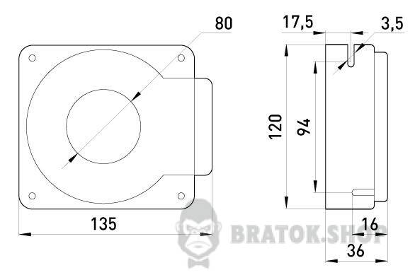 Измерительная катушка e.trans.cur.kct.80s для реле типа klr, 630/3 i0640003 в Киеве