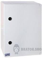 Корпус удароміцний з АБС-пластика e.plbox.400.500.175.3f.6m.blank, 400х500х175мм, IP65 з панеллю під 3 - фазний лічильник та 6 модулів