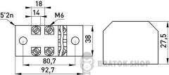 Клемна колодка захищена e.tc.protect.60.4, 60А, 4 полюса