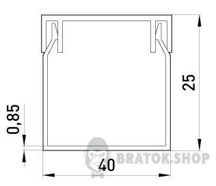 Короб пластиковий e.trunking.stand.40.25, 40х25мм, 2м в Сумах