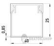 Короб пластиковий e.trunking.stand.40.25, 40х25мм, 2м в Сумах