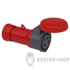 Кабельна розетка PratiKa, пряма, 16 A, 3P + N + E, 380-415 B AC, IP67