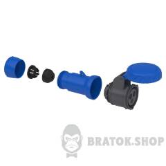 Кабельная розетка PratiKa, прямая, 16A, 3P+N+E, 380-415 B AC, IP67