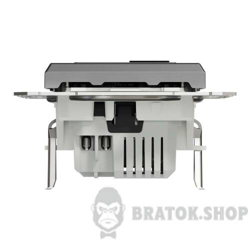 USB розетка тип А+С 2,4 А або 2 х 1,2 А антрацит Asfora EPH2700371 у Києві